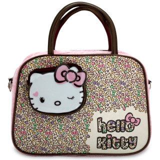 Hello Kitty Trousse de toilette ou de maquillage rose à motifs