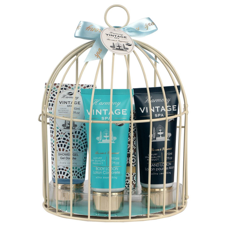 Coffret de bain & soins - Cage d'oiseaux - Aloe vera et menthe poivrée