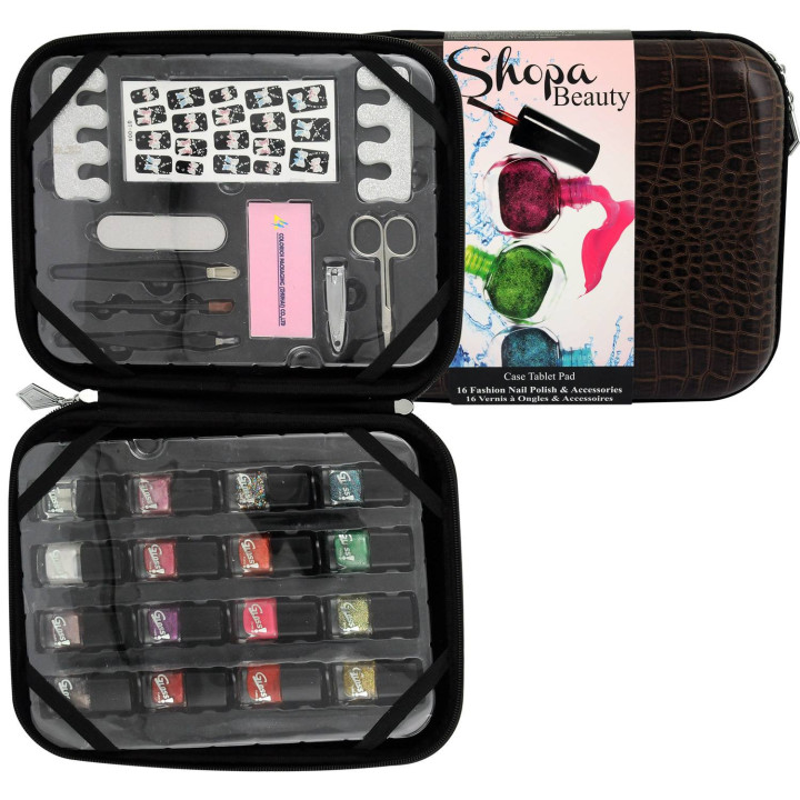 Set de manucure - Collection Shopa Beauty - Croco Brown