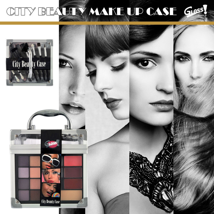 Mallette de maquillage City beauty Case gris - 36pcs