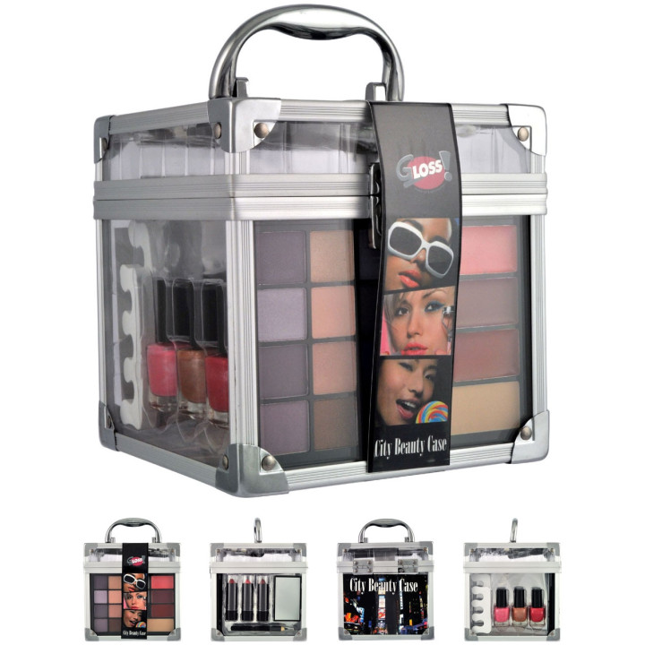 Mallette de maquillage City beauty Case gris - 36pcs
