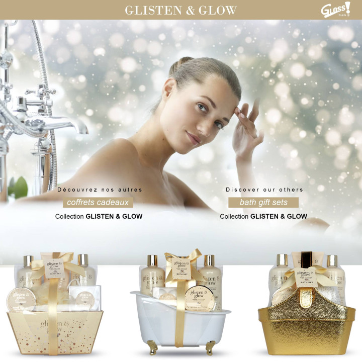Coffret de bain au parfum délicat vanille tilleul - 4pcs