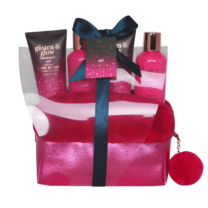 Coffret de bain au parfum fruité de grenade - 4pcs