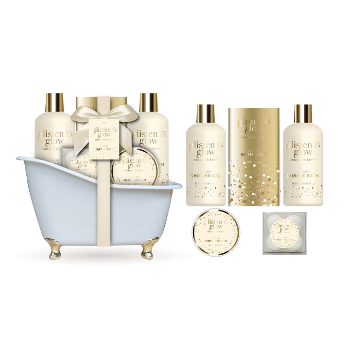Coffret de bain au parfum délicat vanille tilleul - 8pcs