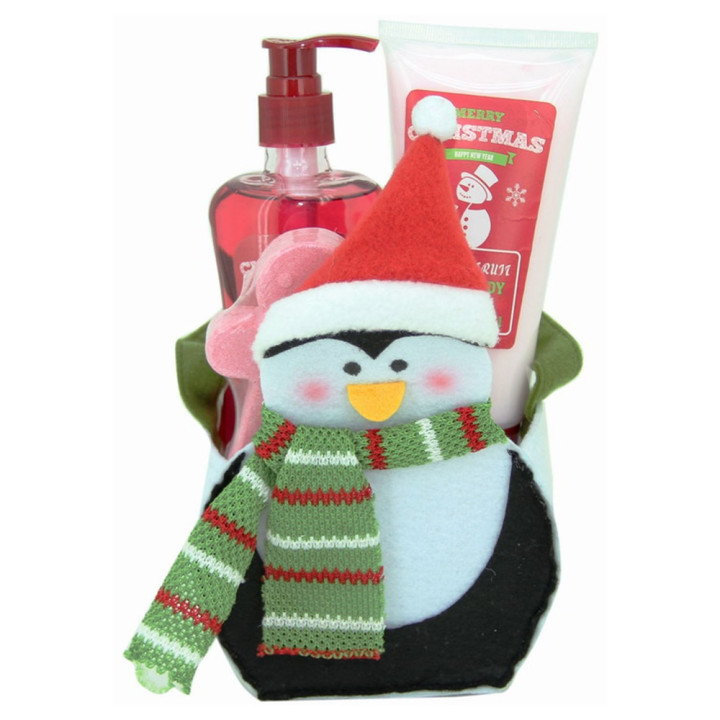 Coffret Bien-être corps et bain à la mûre avec son Bonhomme de Neige