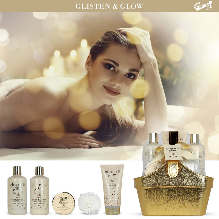 Coffret de bain au parfum délicat vanille tilleul - 5pcs