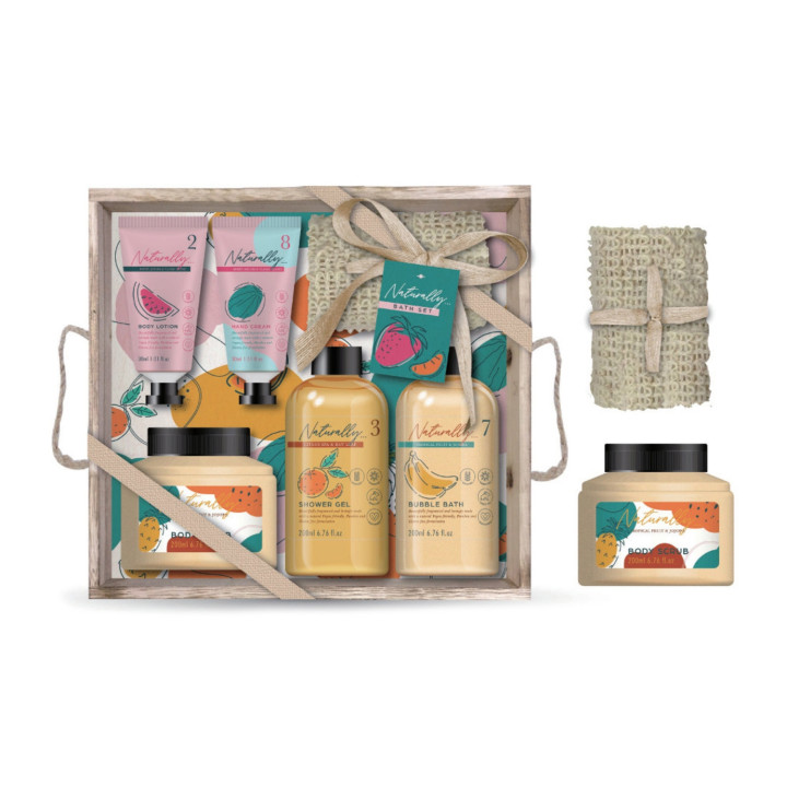 Naturally - Coffret de Bain Bois - 6pcs