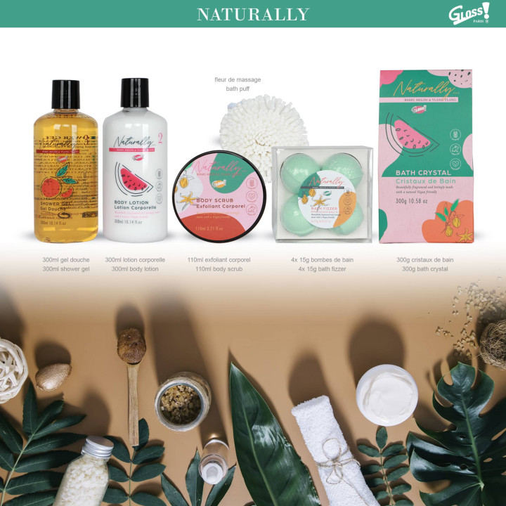 Coffret de bain au parfum des baies - 9pcs