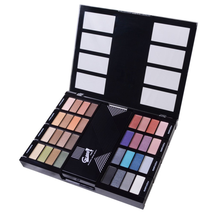 Palette de maquillage détachable customisable noir - 54pcs