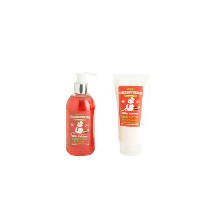 Coffret Bien-être corps et bain à la mûre avec son Bonhomme de Neige