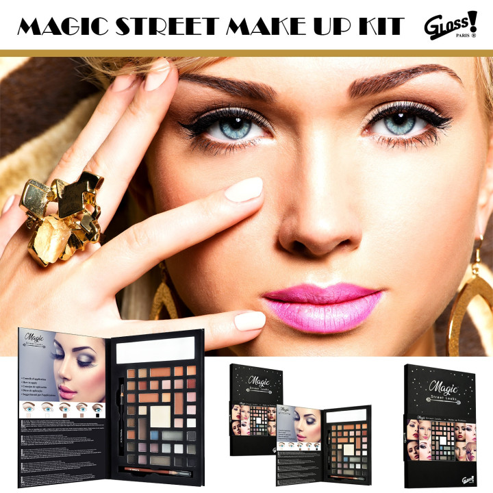 Palette de maquillage en forme de Book avec des tutos - Collection Magic Color