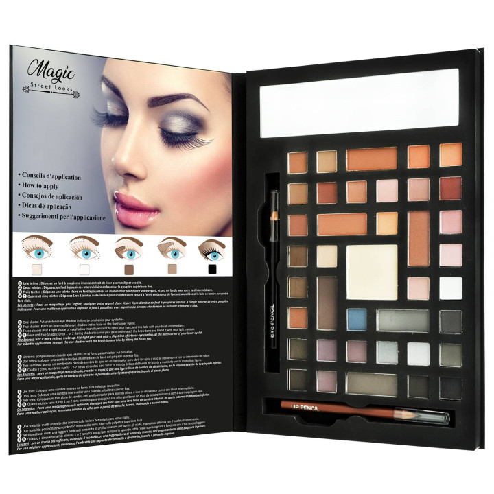 Palette de maquillage en forme de Book avec des tutos - Collection Magic Color
